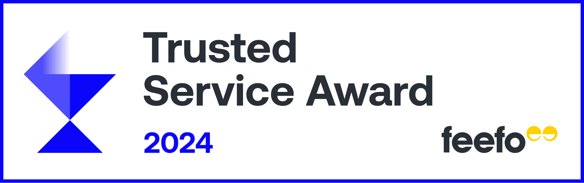 2024T rusted Service Award badge from feefo.com